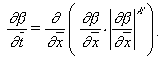 [image: a nonlinear diffusion equation ]