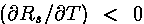 [$%(\partial R_s/\partial T)<0$]